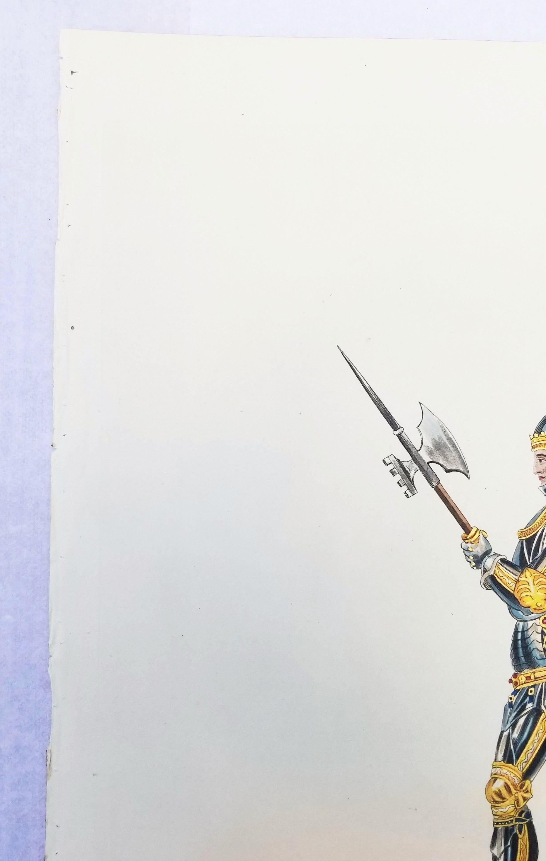 John Knight of Somerset /// Cavaliere Medievale Soldato Guerriero Spada Lancia Arte Pike in vendita 1