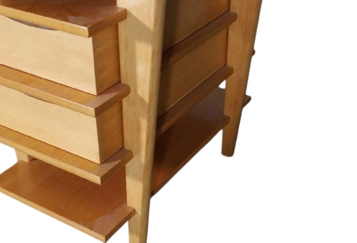British Sir Terence Conran Maple Pedestal Double sided Desk