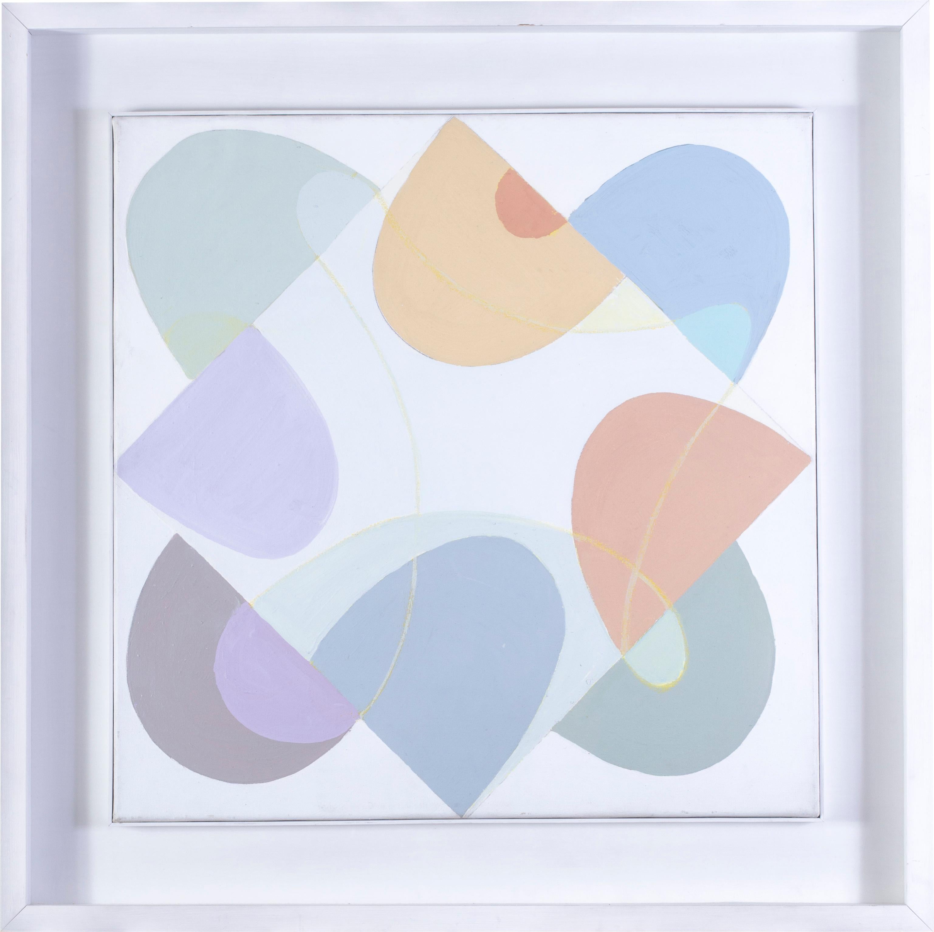 Sir Terry Frost abstract painting, pastel colours, British Cornish school