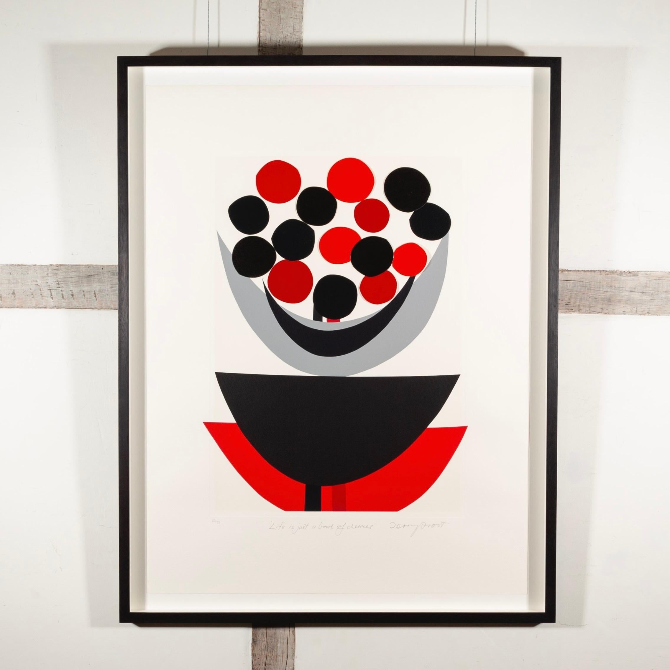Life is Just a Bowl of Cherries by Terry Frost, Screenprint with collage, 2003 - Print by Sir Terry Frost