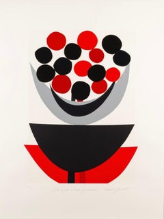 Life is Just a Bowl of Cherries di Terry Frost, serigrafia con collage, 2003