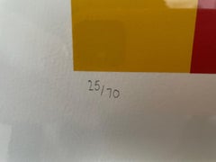 "Albero del sole" Serigrafia astratta e collage