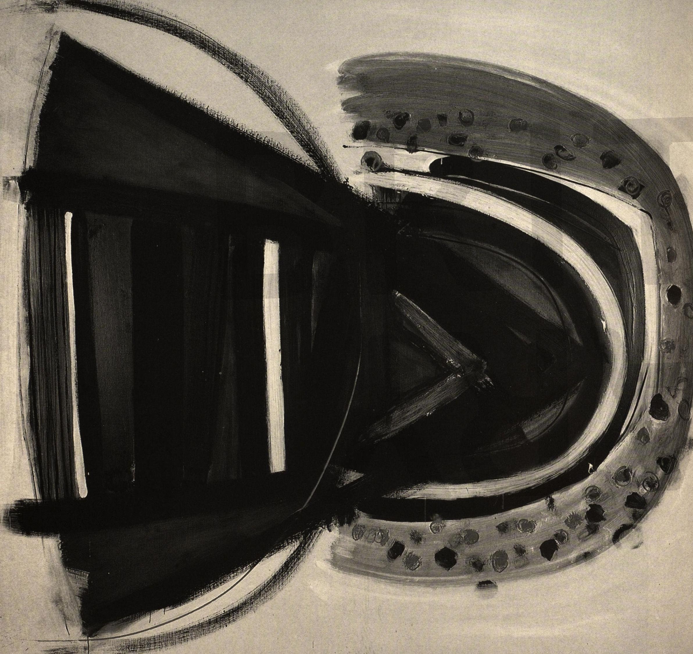 Terry Frost, Thrust, peinture britannique moderne, encre et lave-papiers sur papier, années 1950 - Print de Sir Terry Frost