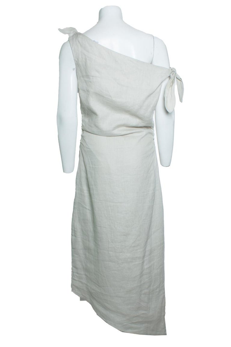 sir the label white linen dress Alessandra Midi Dress | Ivory