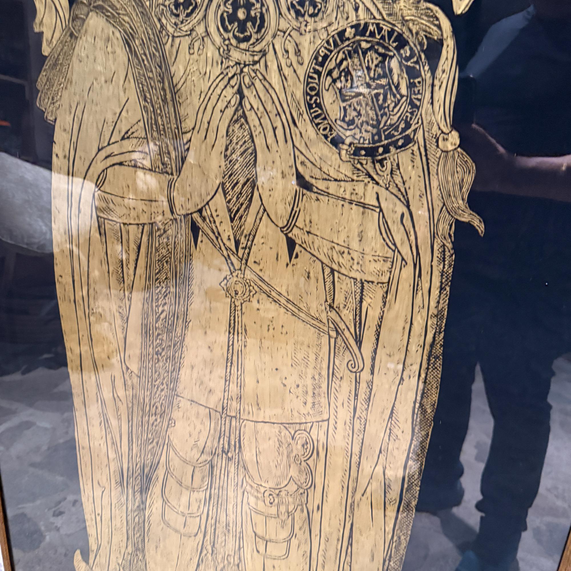Sir Thomas Boleyn Handmade Brass Rubbing Art/British Royality For Sale 2