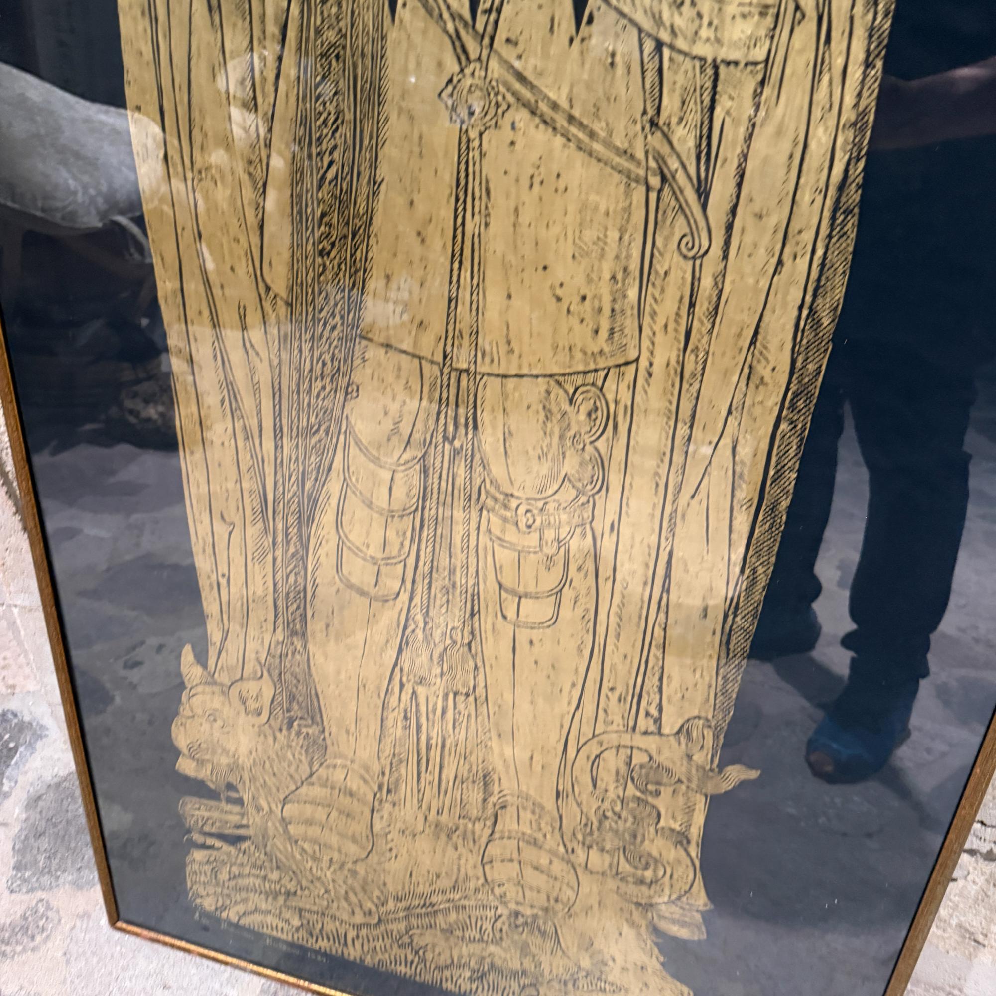 Sir Thomas Boleyn Handmade Brass Rubbing Art/British Royality For Sale 3