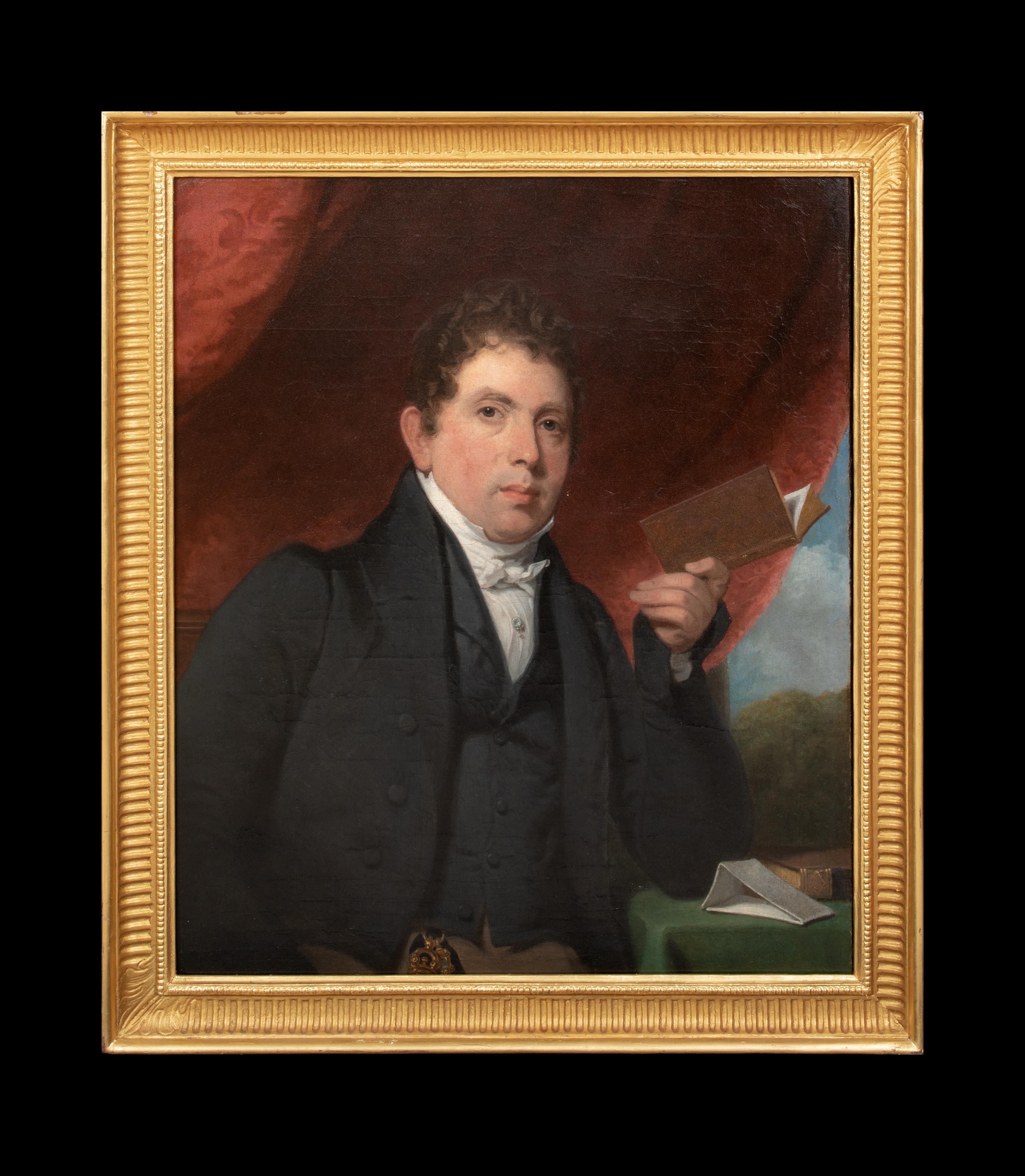 Portrait d'un gentleman lisant, début du 19e siècle - Painting de Sir Thomas Lawrence