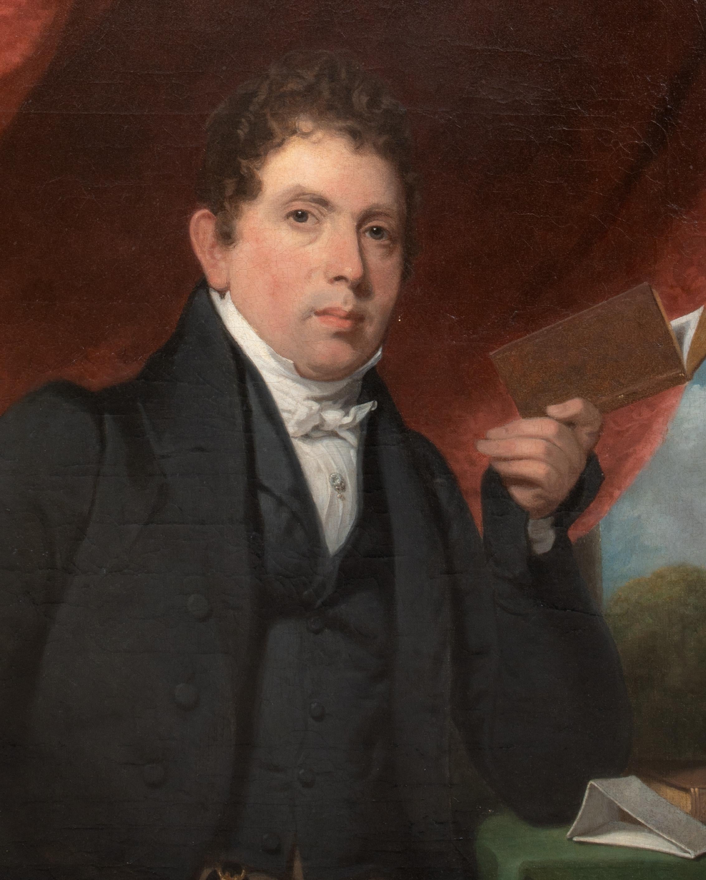 Portrait d'un gentleman lisant, début du 19e siècle 2