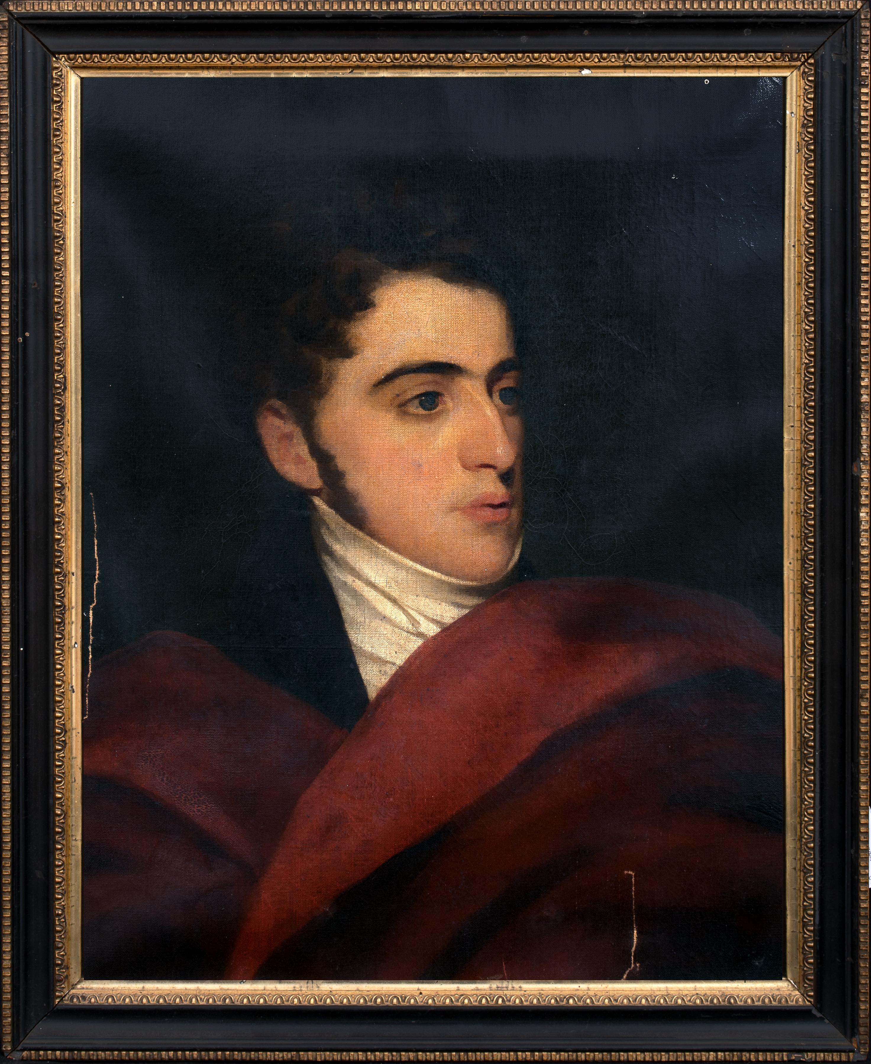 Portrait Of A Young Gentleman, circa 1810   - Black Portrait Painting by Sir Thomas Lawrence
