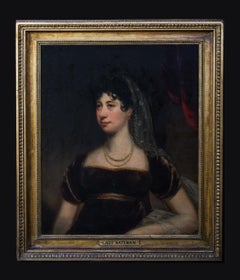 Antique Portrait of Lady Bateman, 19th Century   