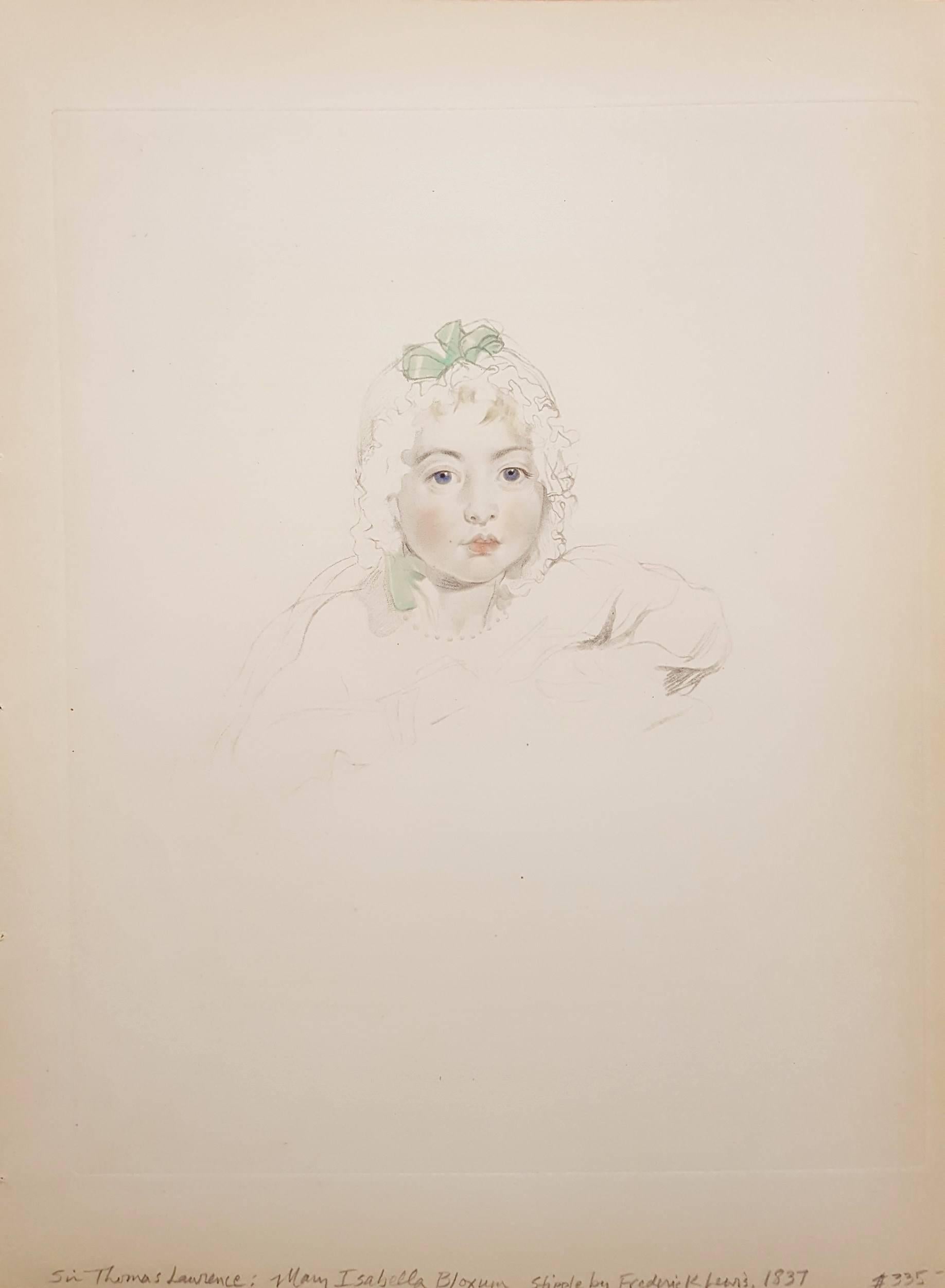 Mary Isabella Bloxum - Print by Thomas Lawrence
