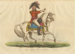 Sir Thomas Picton with Telescope on a Gray Horse Before an Army Camp, 1815