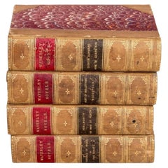 Sir W. Scott Waverley Novels 4 Vols, Circa 1880, Leather Bound Books