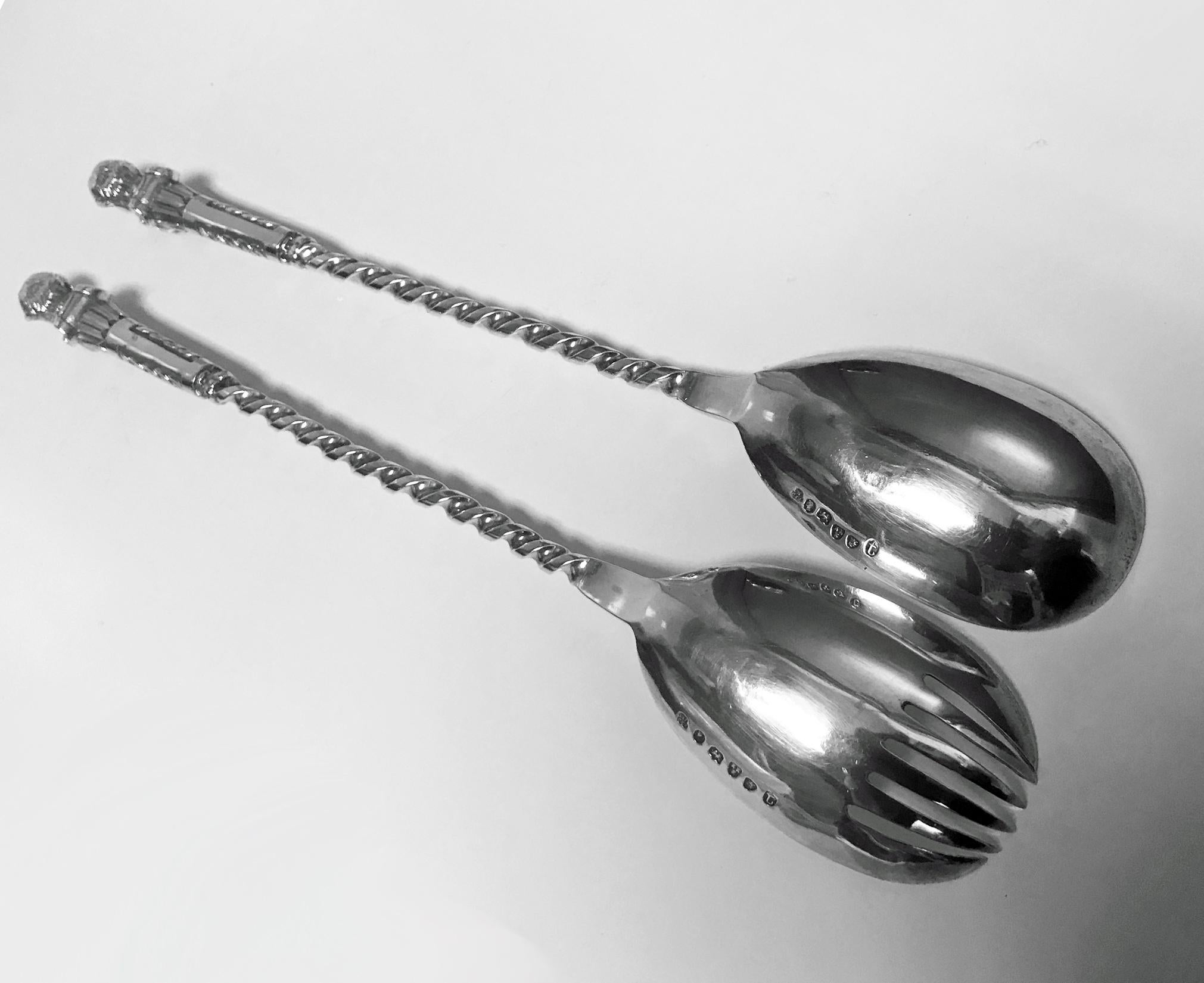 Sterling Silver Sir Walter Raleigh Antique Silver Servers Newcastle 1882 Christian Reid