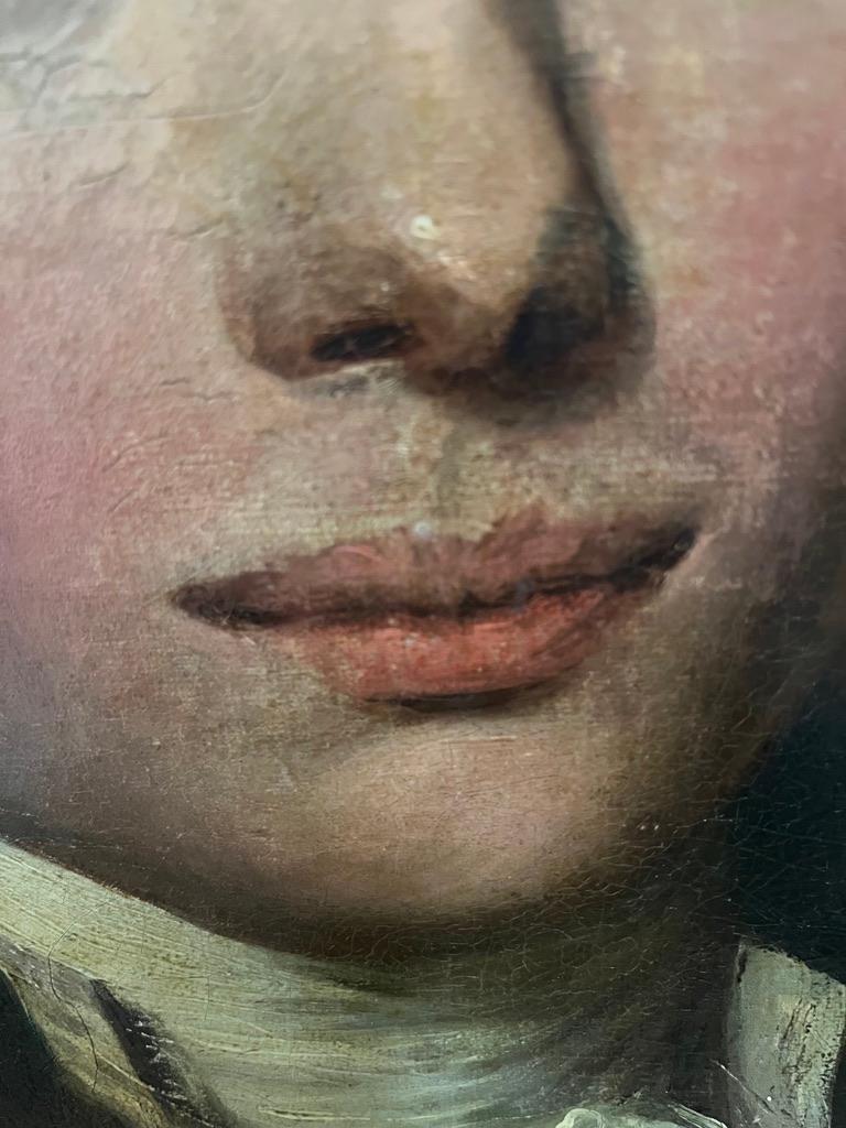 18th Century English School Porträt eines gutaussehenden jungen Mannes, halbe Länge im Angebot 8