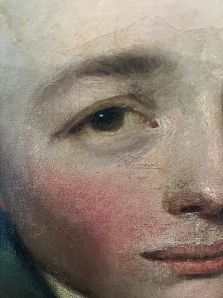 18th Century English School Porträt eines gutaussehenden jungen Mannes, halbe Länge im Angebot 1