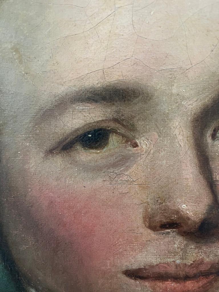 18th Century English School Porträt eines gutaussehenden jungen Mannes, halbe Länge im Angebot 2
