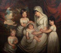Family Portrait Of Mrs Spencer & Children, 18th Century