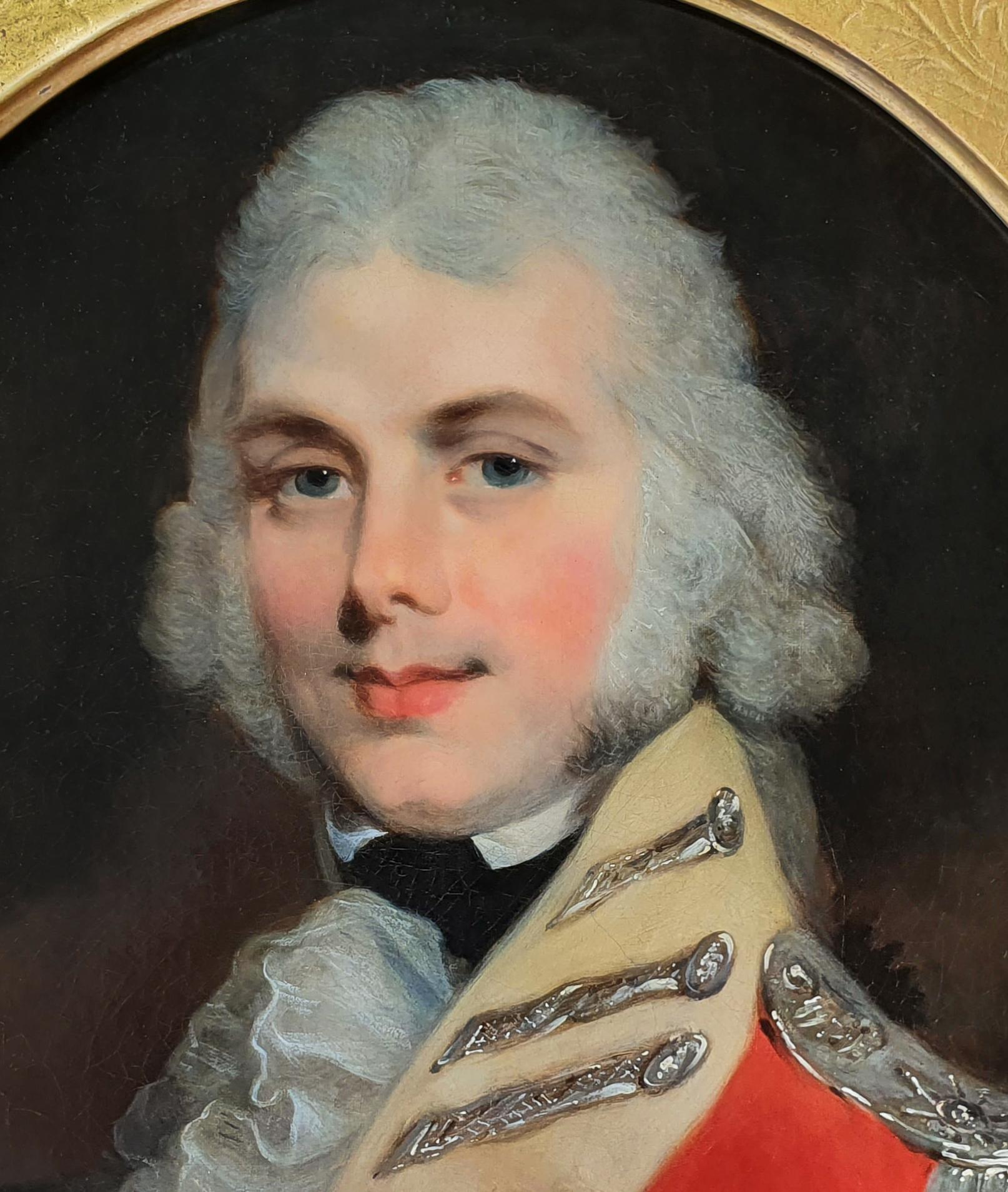 Portrait of a British Officer in a Scarlet Uniform c.1805 - Old Masters Painting by Sir William Beechey