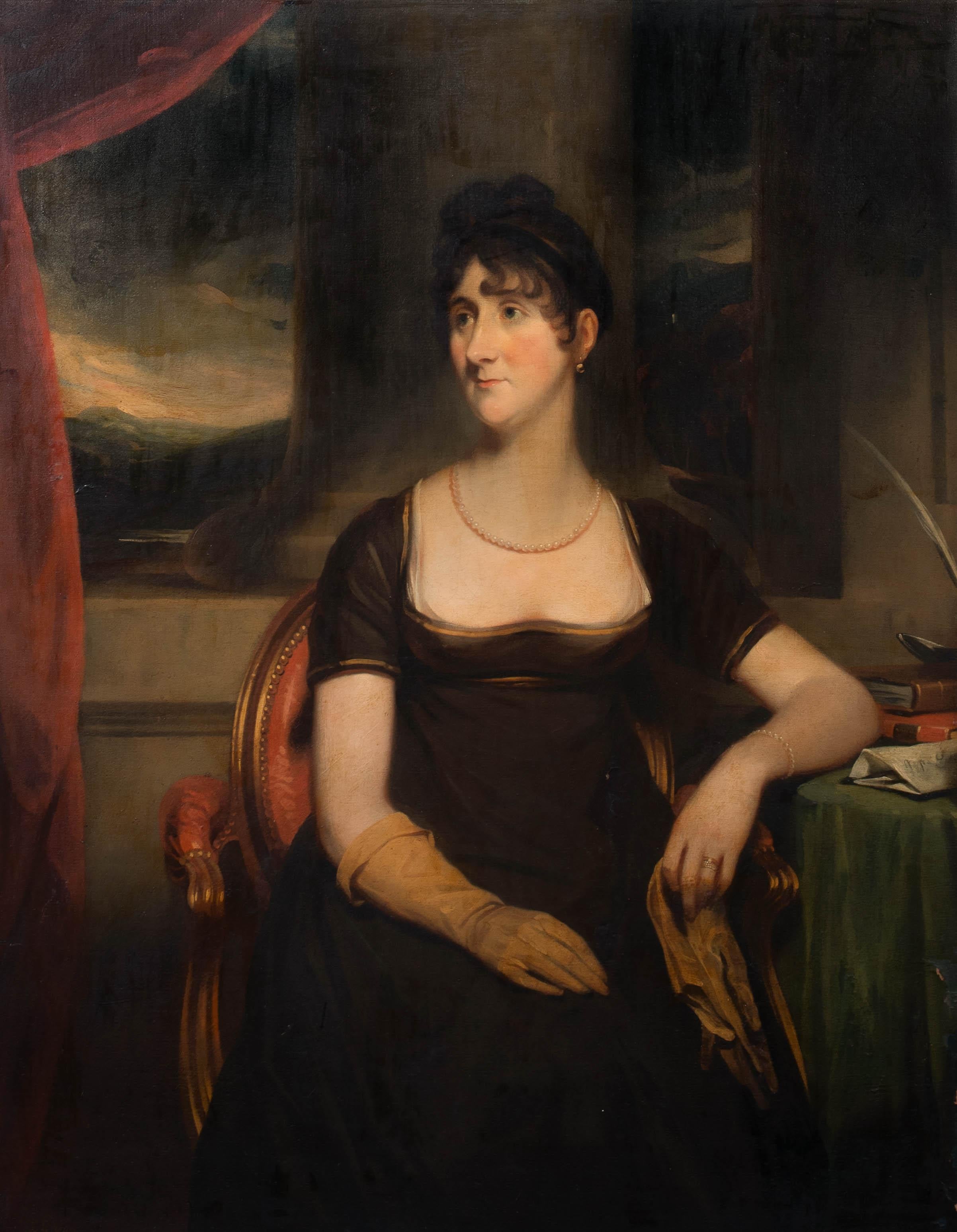 Portrait Of A lady Identified As Frances Thomasine, Countess Talbot, Wife of the 2nd Earl Talbot (1778–1819)

attributed to SIR WILLIAM BEECHEY (BRITISH 1753-1839)

Large early 19th Century Portrait of a lady identified as Frances Thomasine,