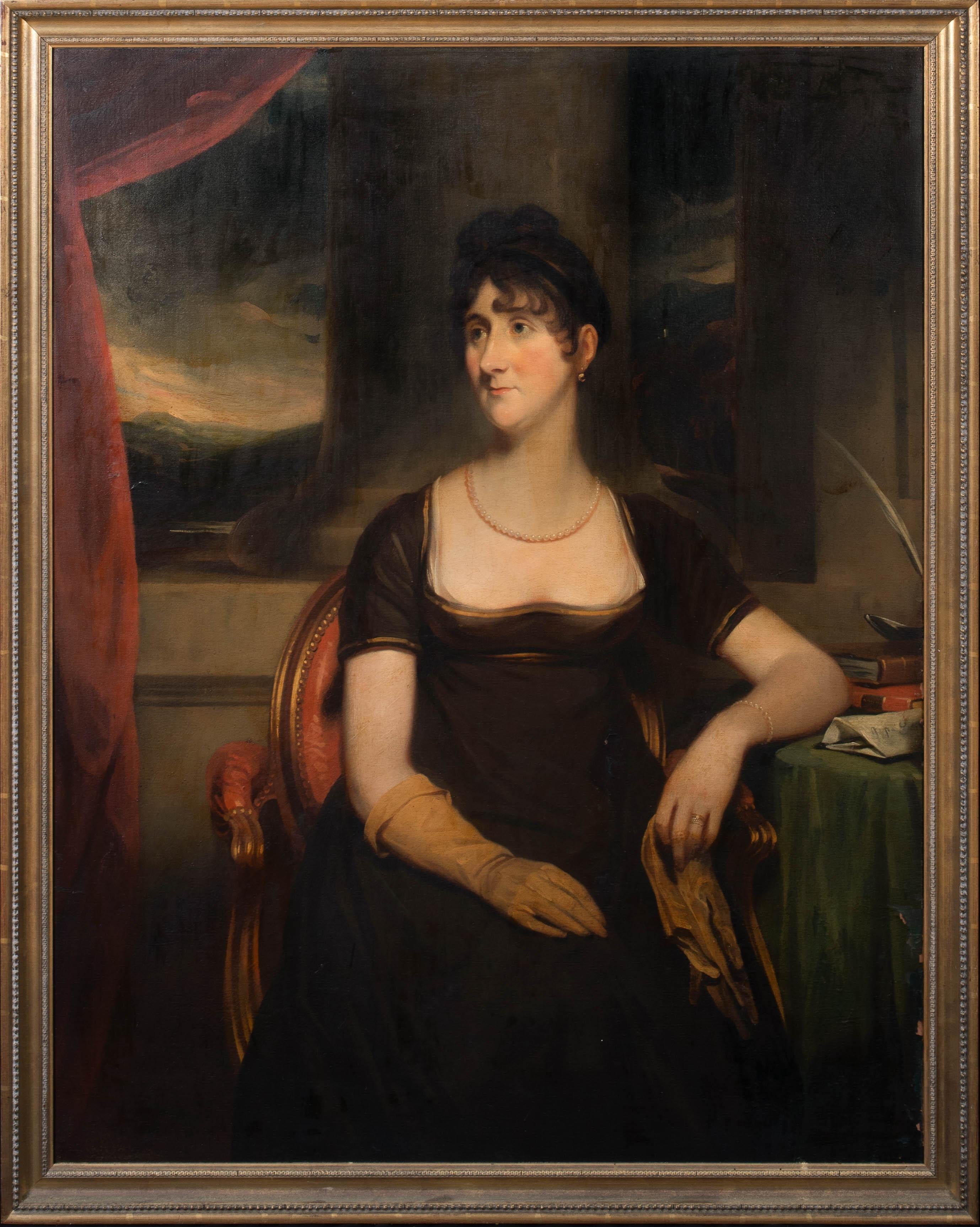Sir William Beechey Portrait Painting - Portrait Of A lady Identified As Frances Thomasine, Countess Talbot