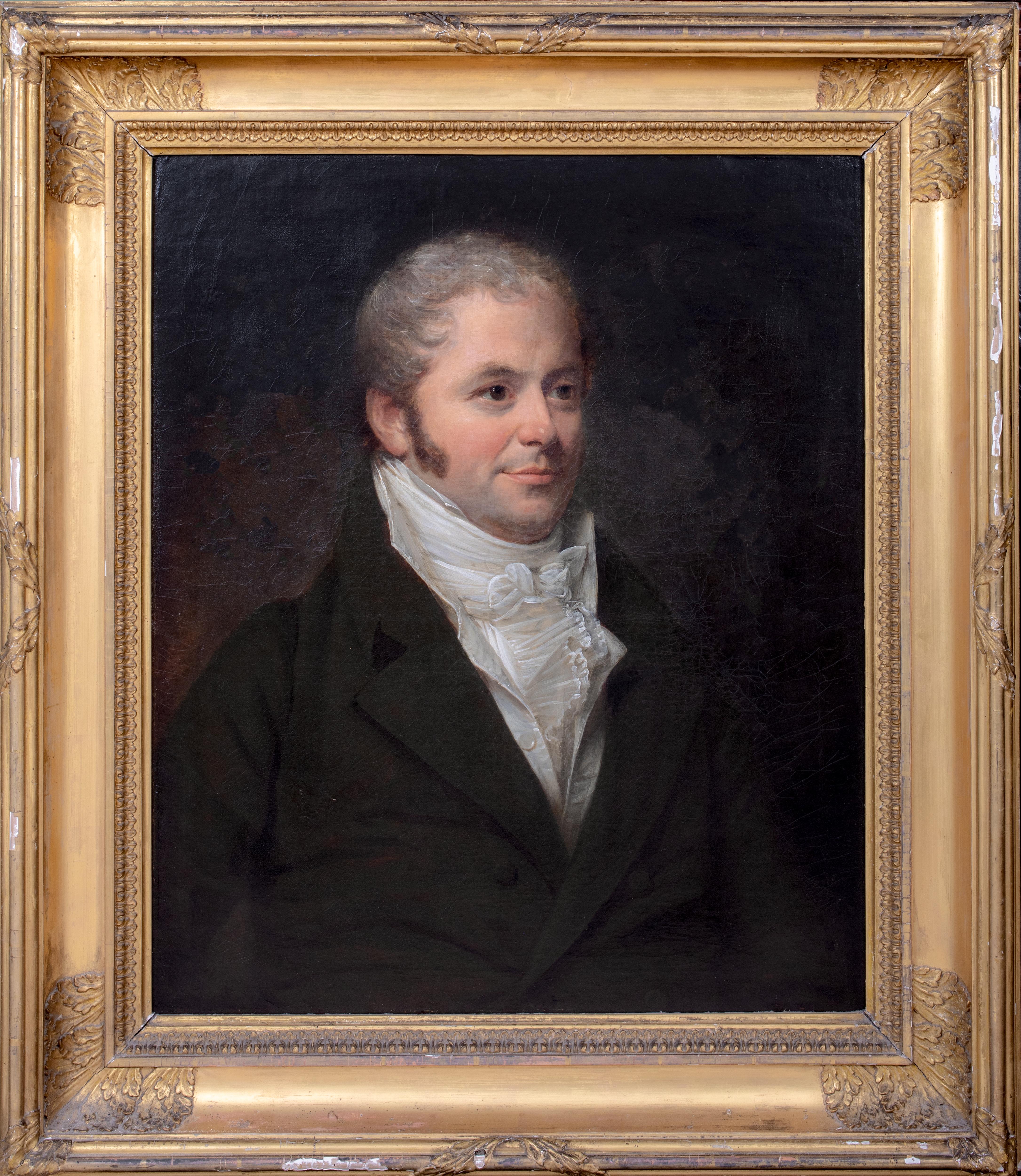 Portrait of Emmanuel Muller, circa 1805

attributed to Sir William Beechey (1753-1859)

Large early 19th Century Georgian portrait of Emmanuel Muller of Ongar, Essex, oil on canvas. Excellent quality and condition circa 1805 portrait of Muller in