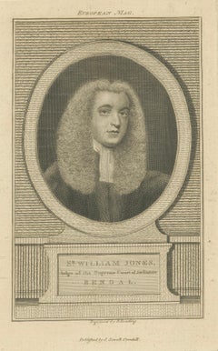 Sir William Jones – Judge of the Supreme Court of Bengal – European Mag. c.1795