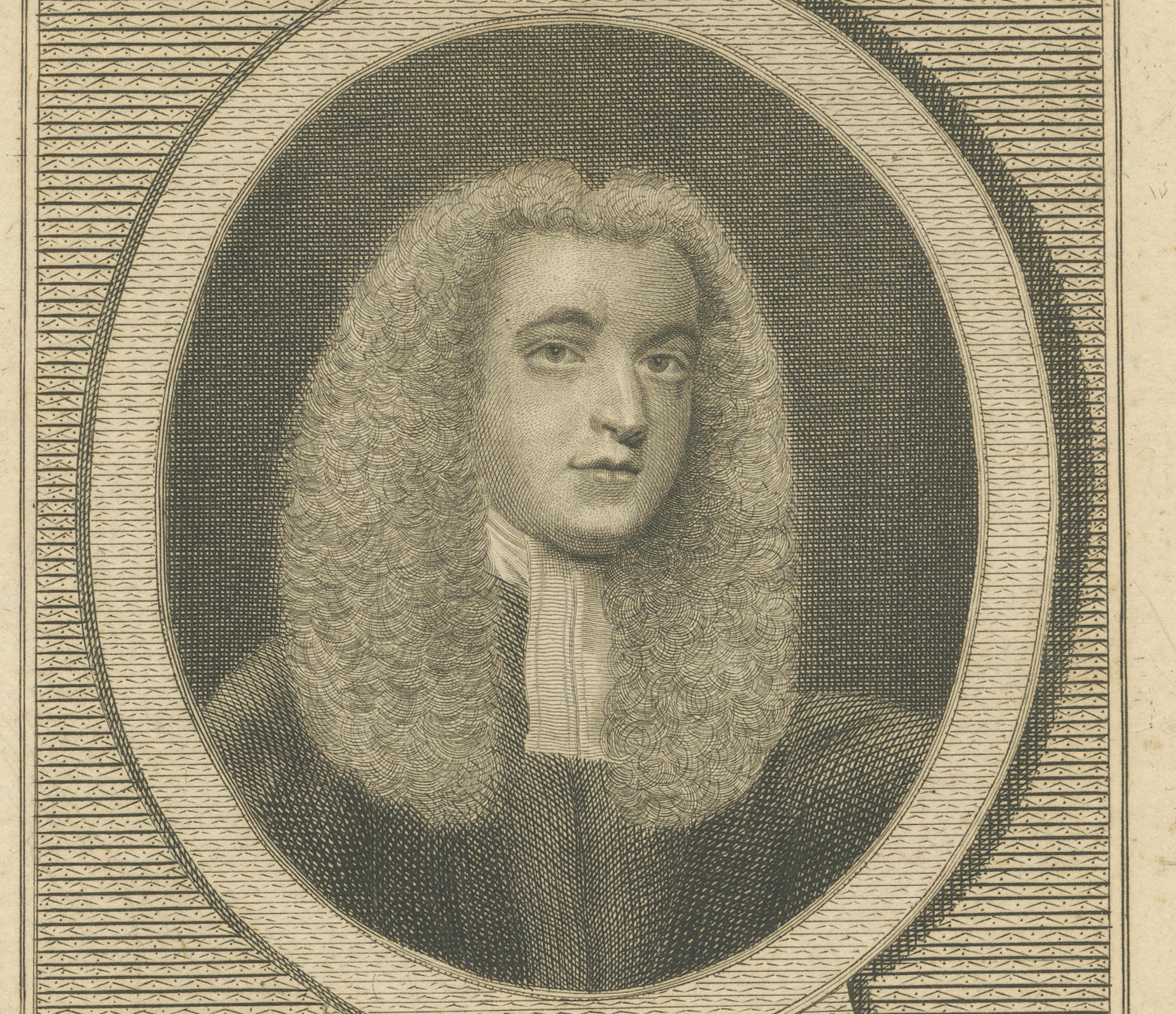 Dutch Sir William Jones – Judge of the Supreme Court of Bengal – European Mag. c.1795 For Sale