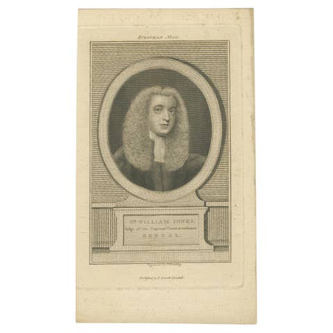Sir William Jones – Judge of the Supreme Court of Bengal – European Mag. c.1795