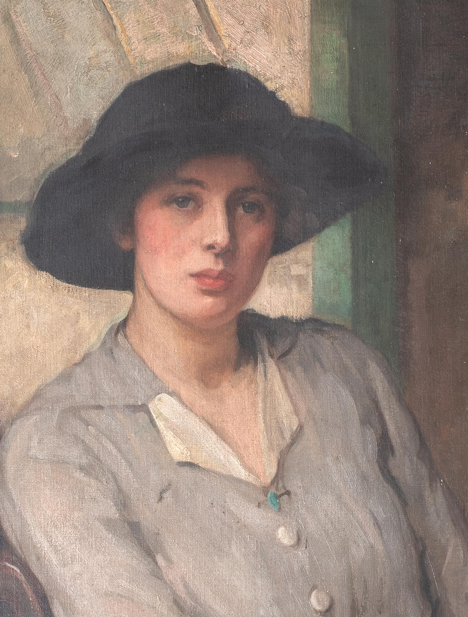 Portrait Of A Lady, early 20th Century  English Edwardian School For Sale 1