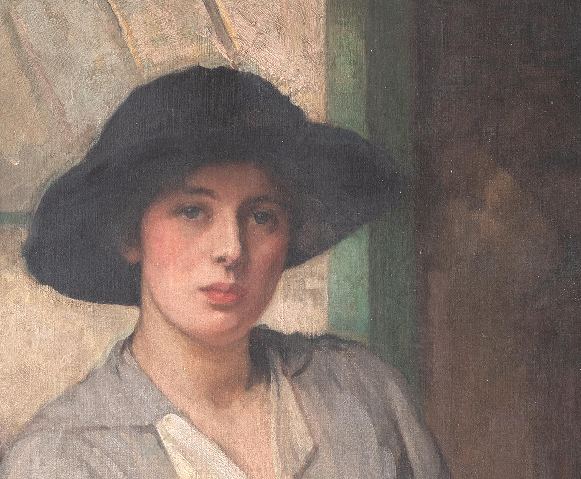 Portrait Of A Lady, early 20th Century  English Edwardian School For Sale 3