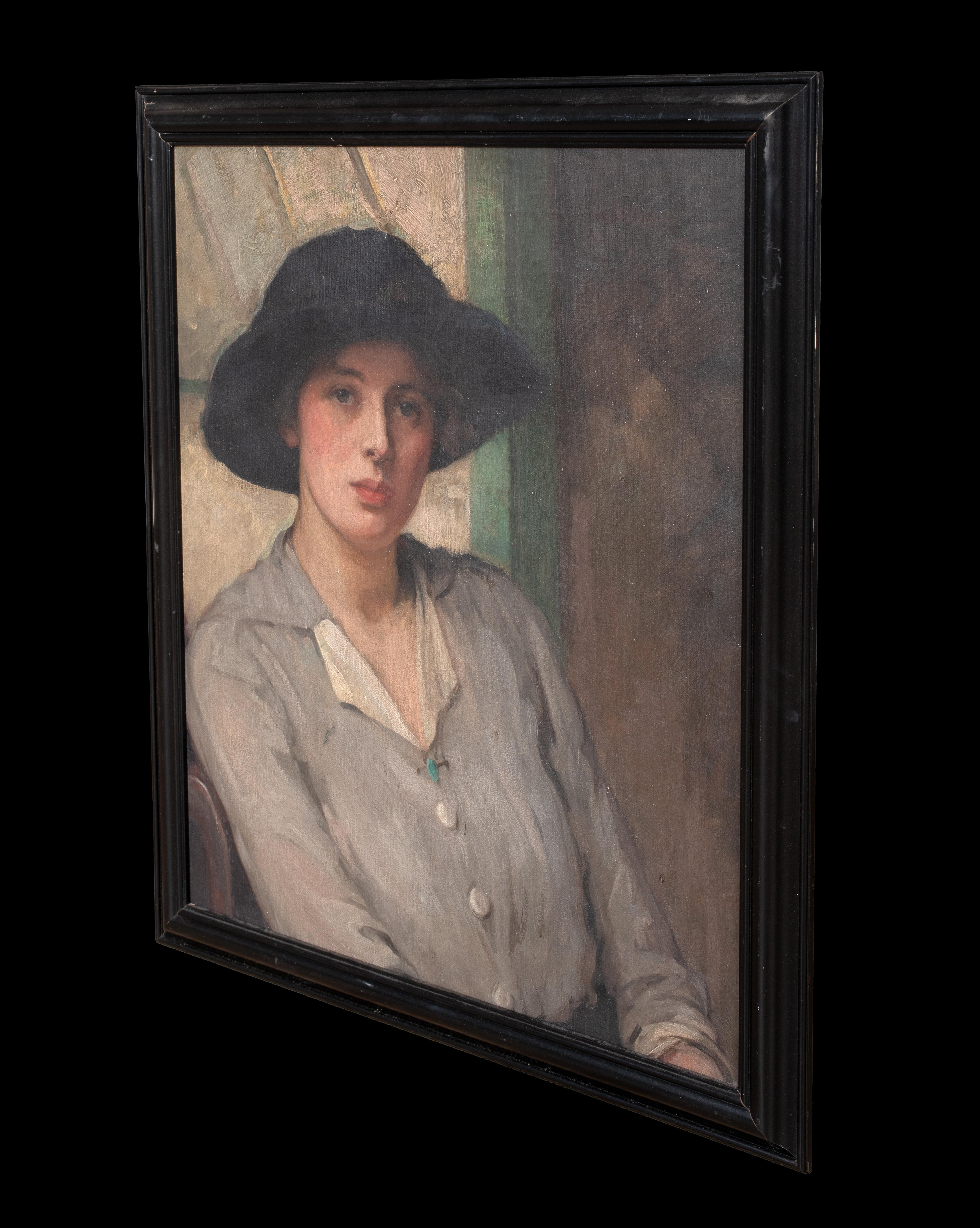 Portrait Of A Lady, early 20th Century  English Edwardian School For Sale 4