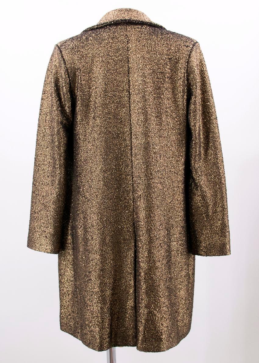 Brown Siran Olivia Bronze Coat  - Size US 2 For Sale