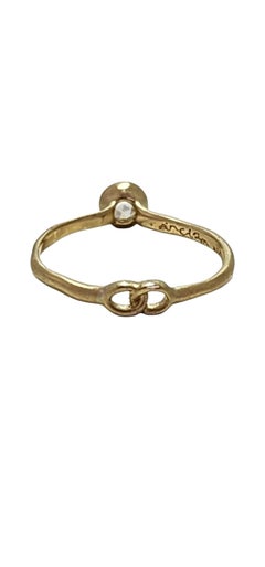 Sirciam 14K Yellow Gold Infinite Love Little Sapphire Ring Size 5 #24125