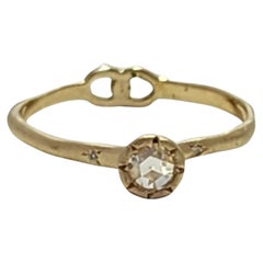 Sirciam 14K Yellow Gold Infinite Love Little Sapphire Ring Size 5 #24125