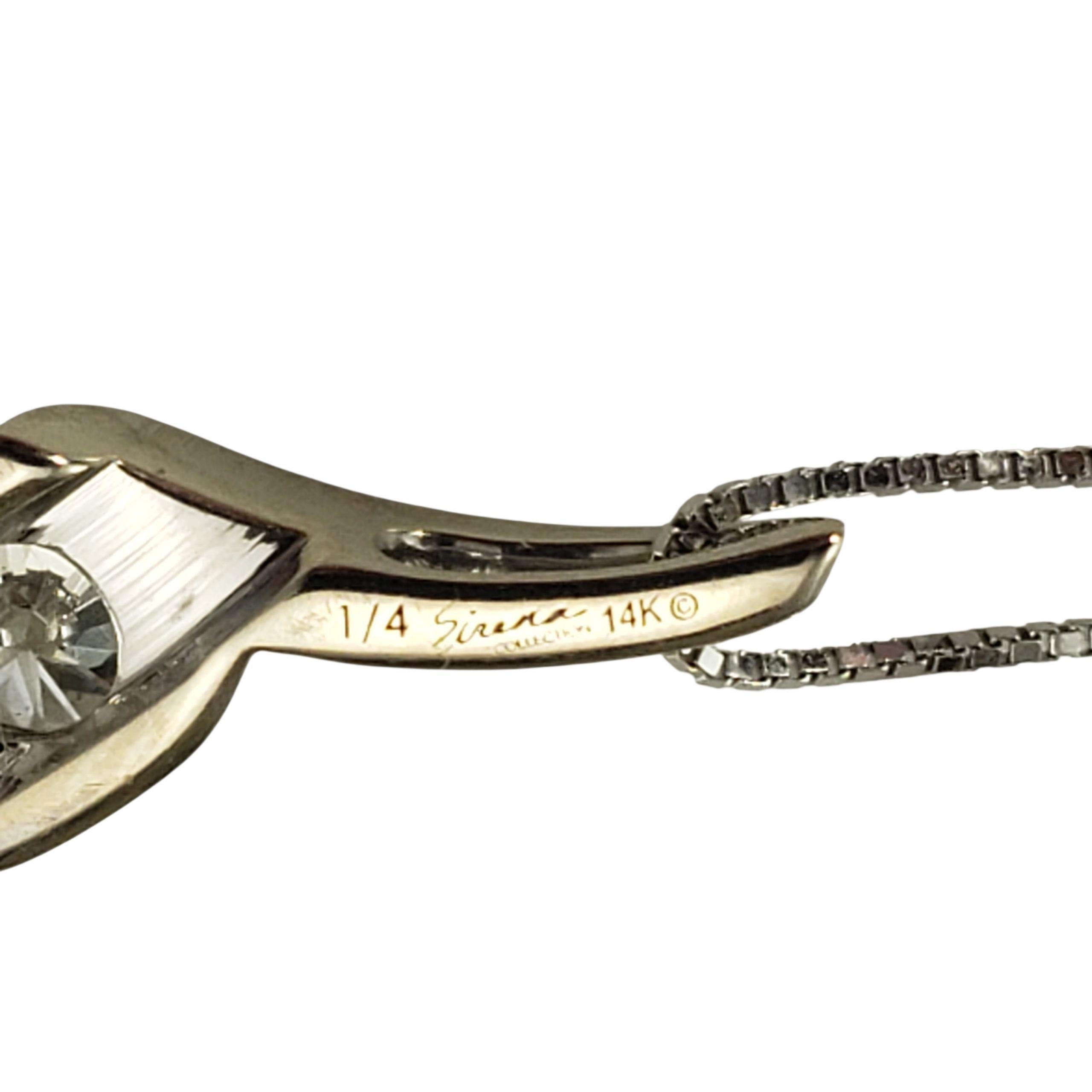 Taglio brillante Collana con diamante in oro bianco 14K Sirena Collection'S #23471 in vendita