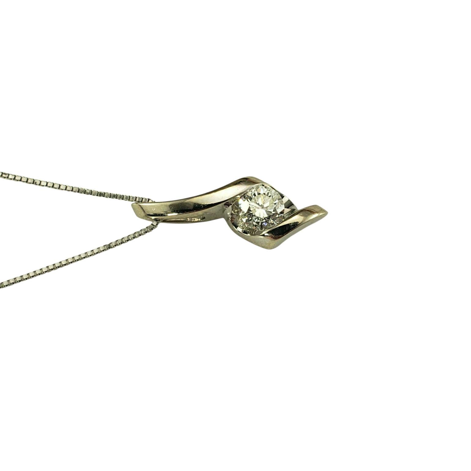 Collana con diamante in oro bianco 14K Sirena Collection'S #23471 in vendita 2