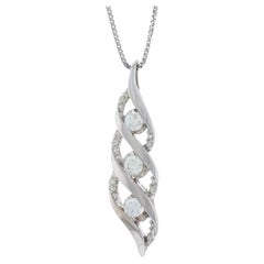 Sirena Collection Diamond Journey Pendant Necklace, White Gold 14k 5/8ctw