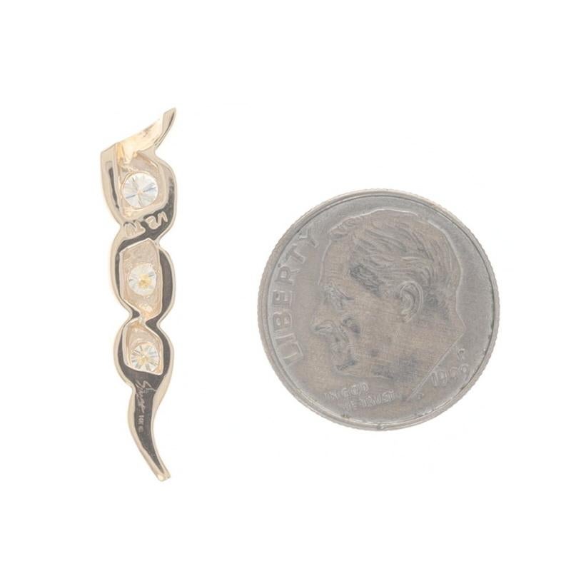 Ciondolo Sirena Collection Diamond Three-Stone Journey - Oro giallo 14k Rd 1/2ctw In condizioni ottime in vendita a Greensboro, NC