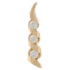 Ciondolo Sirena Collection Diamond Three-Stone Journey - Oro giallo 14k Rd 1/2ctw