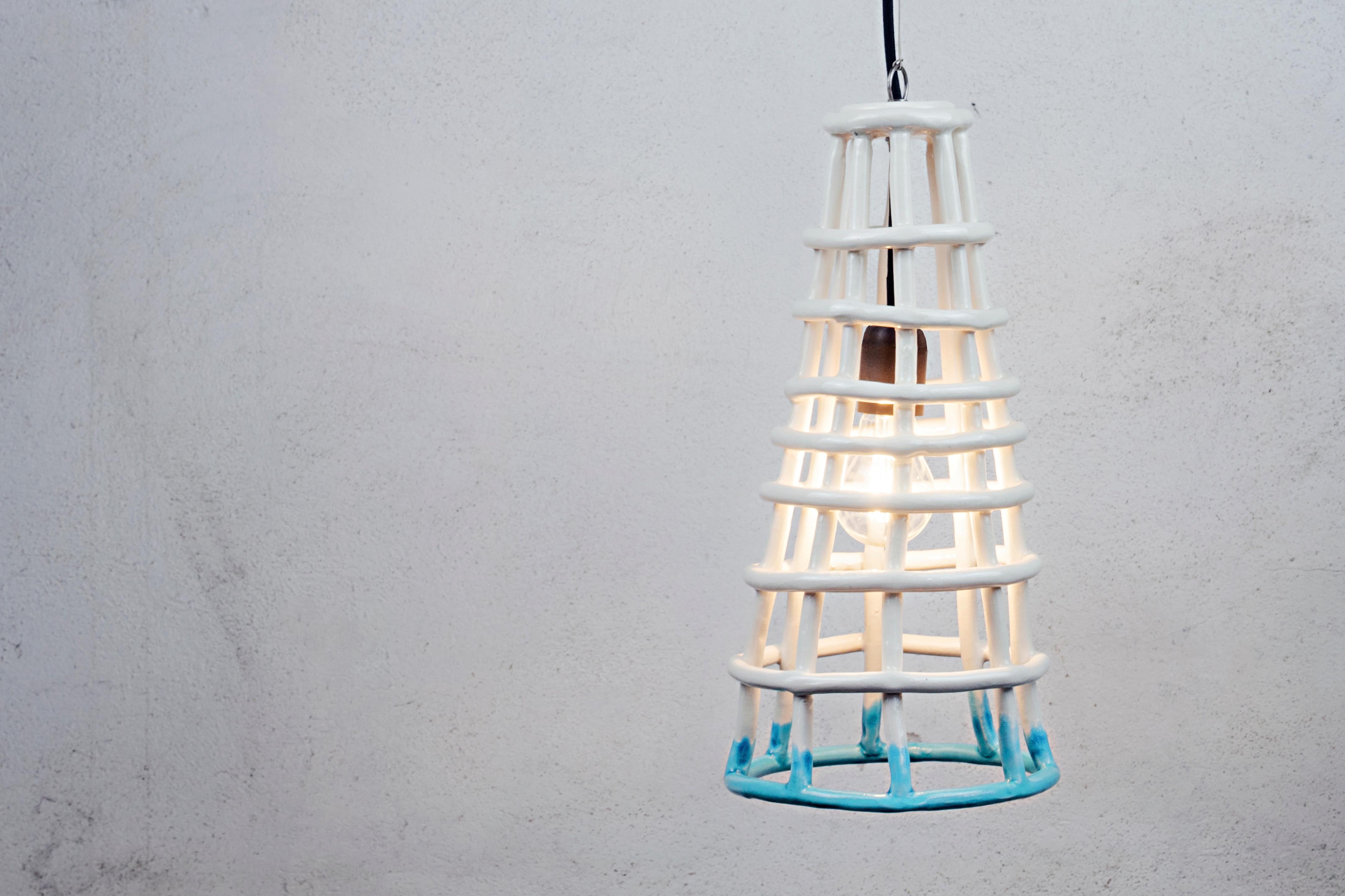 Modern Sirenusa Ceramic Pendant Light by Arianna De Luca For Sale