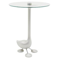 Sirfo Side / End table by Alessandro Mendini for Zanotta Italy, 1986. Glass Top