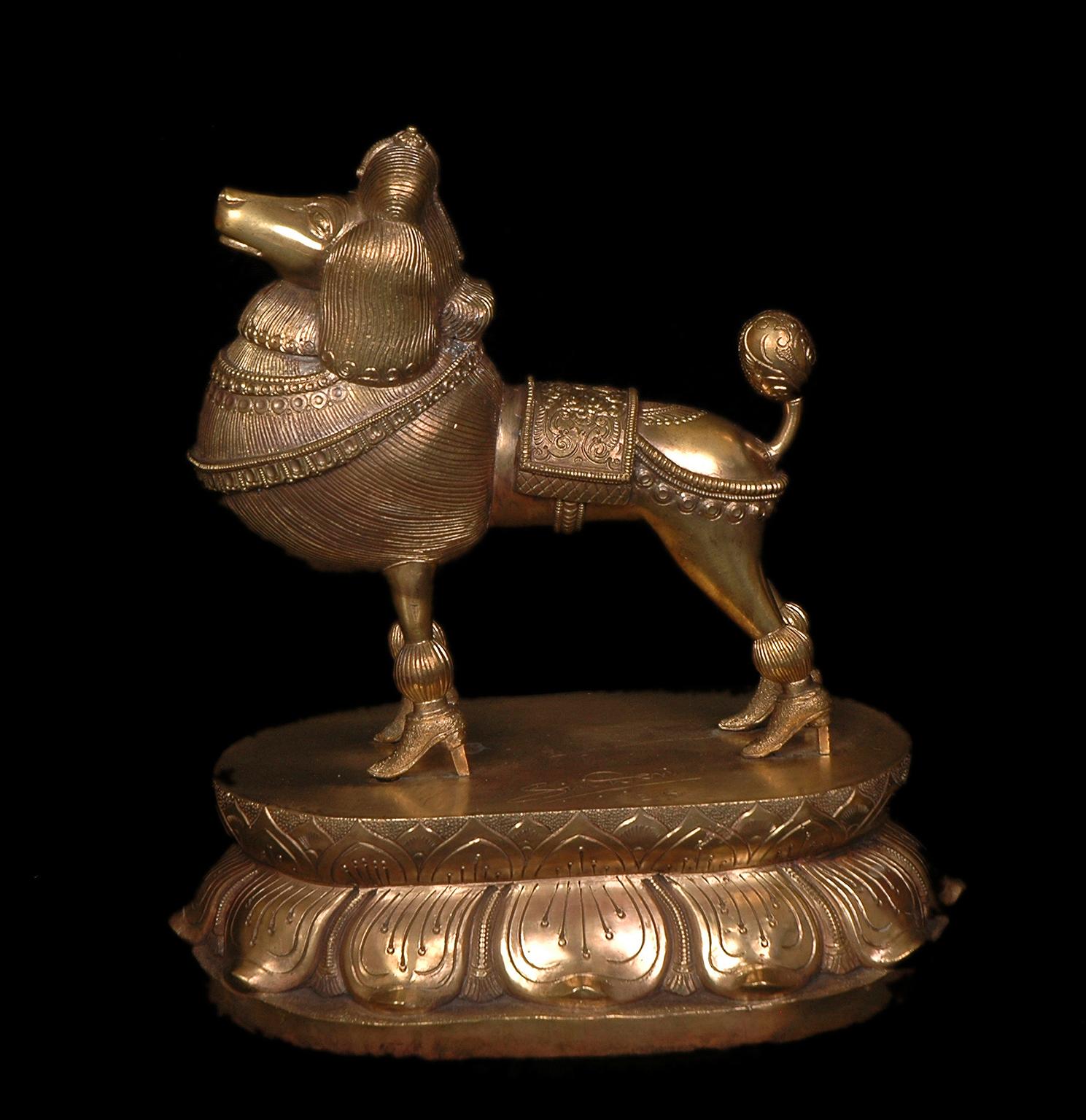 "Kama" bronze dog sculpture