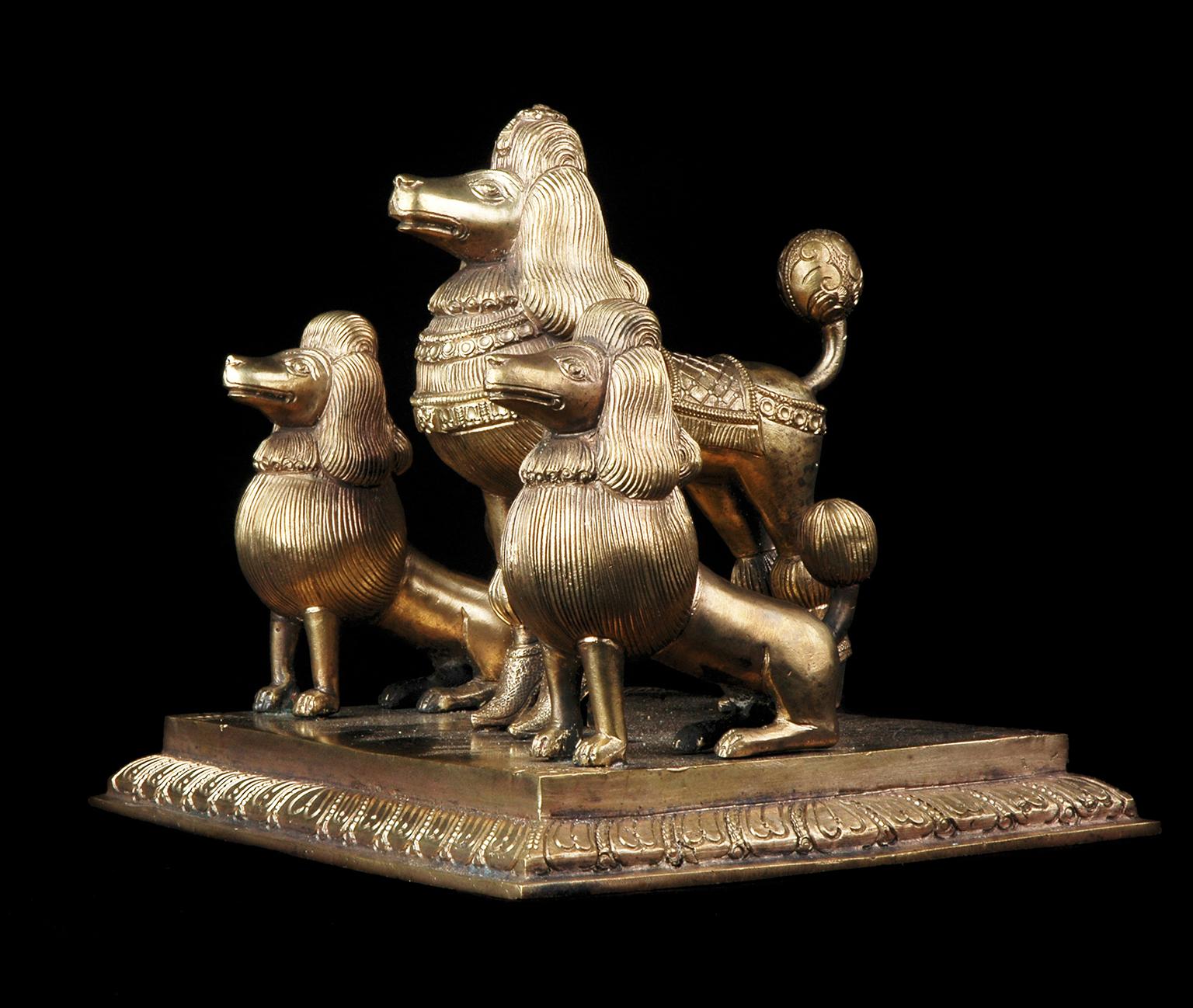 "Nayika" bronze dog sculpture