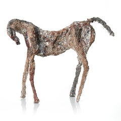 Vintage Horse (mixed media fiber sculpture)