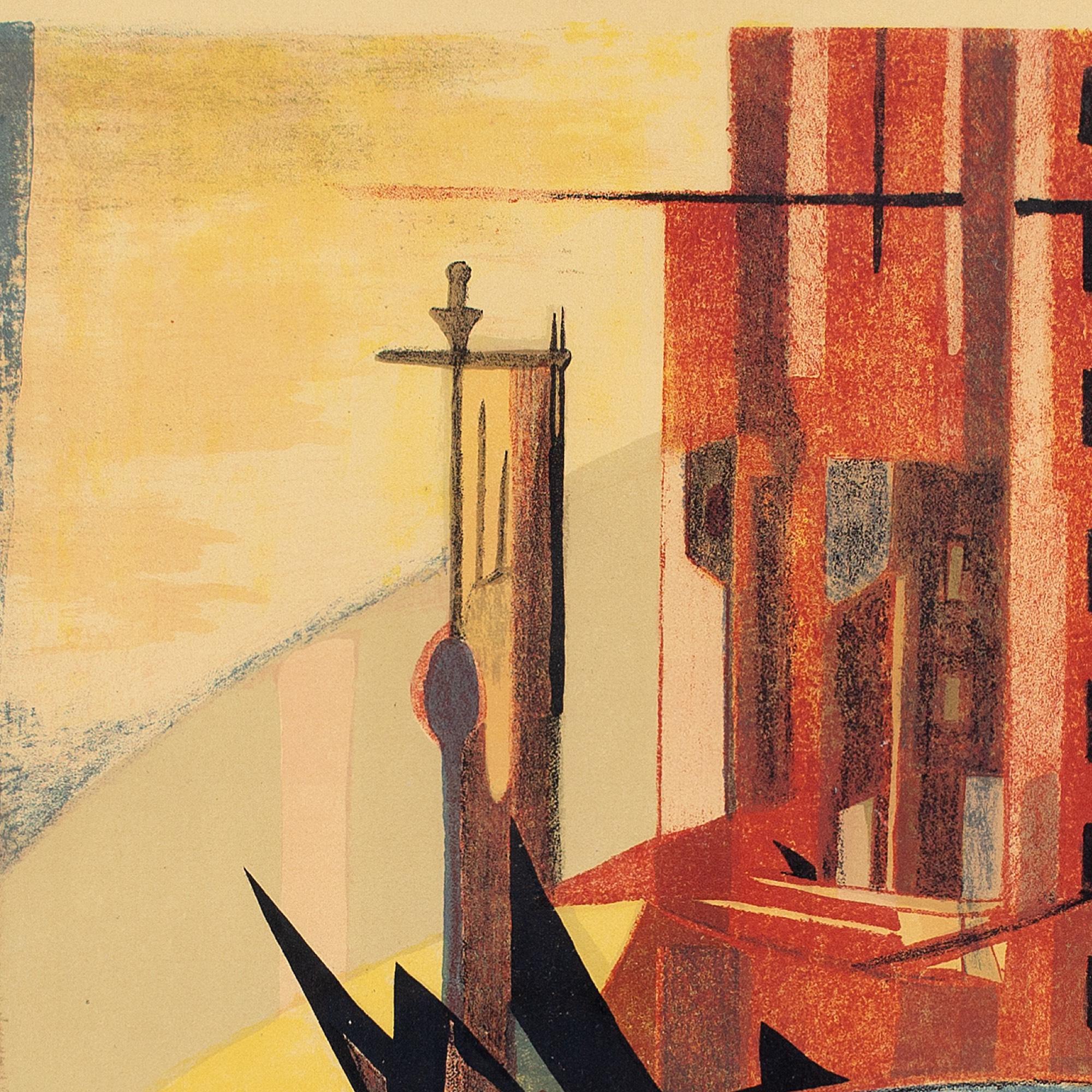 Siri Rathsman, Composition, Vintage Lithograph 1