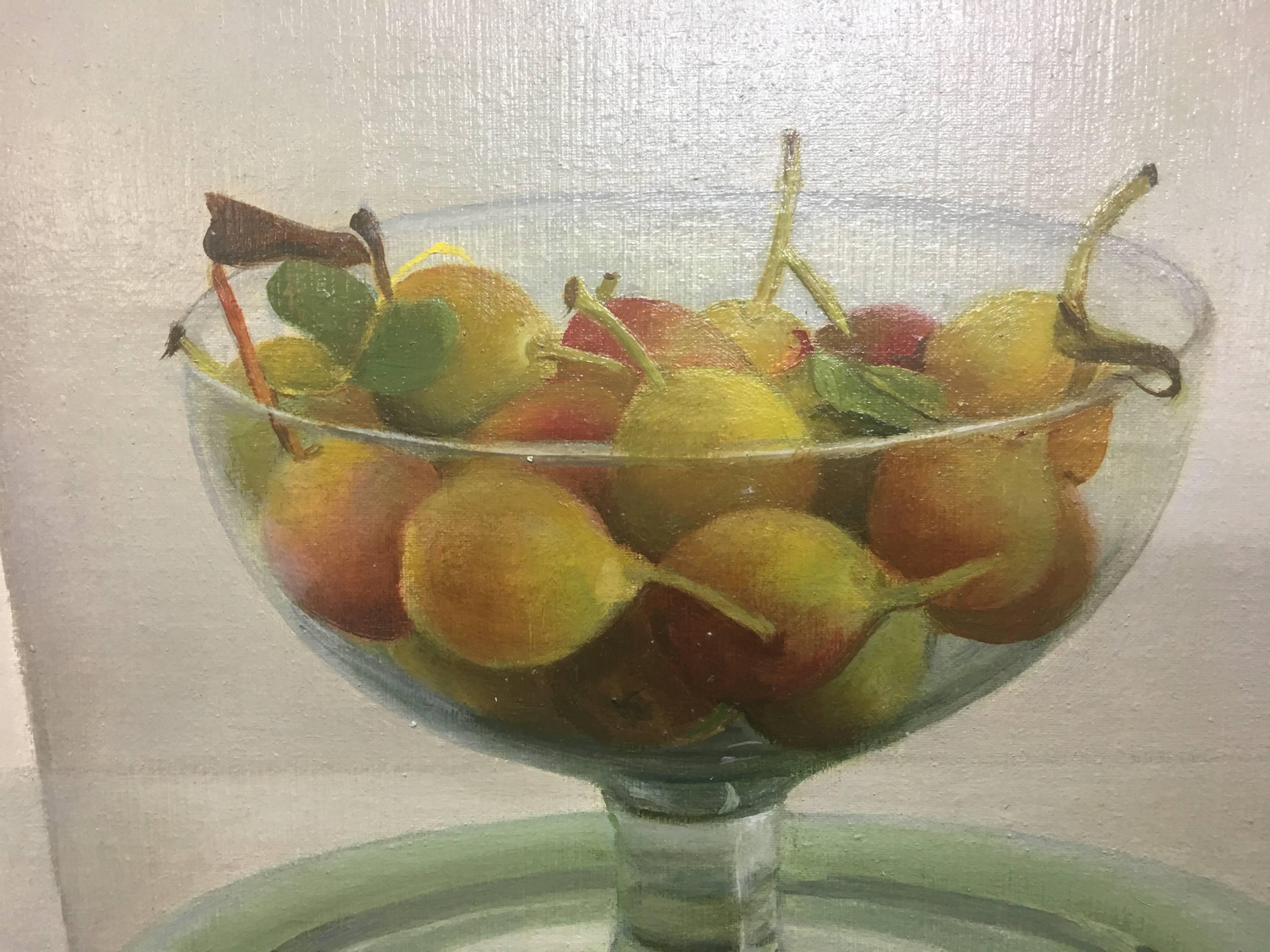 Siria Brau   TABLE CRYSTAL Original realistisches Gemälde aus Acryl auf Leinwand im Angebot 3
