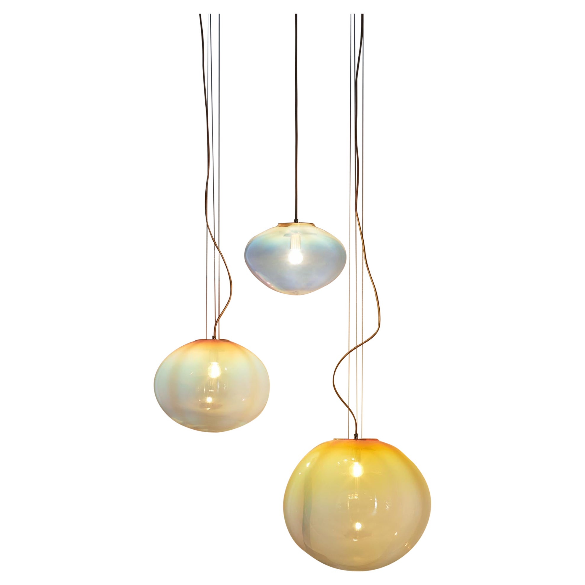 Sirio Ceiling Lamp, Hand-Blown Murano Glass, 2021, Size "L"