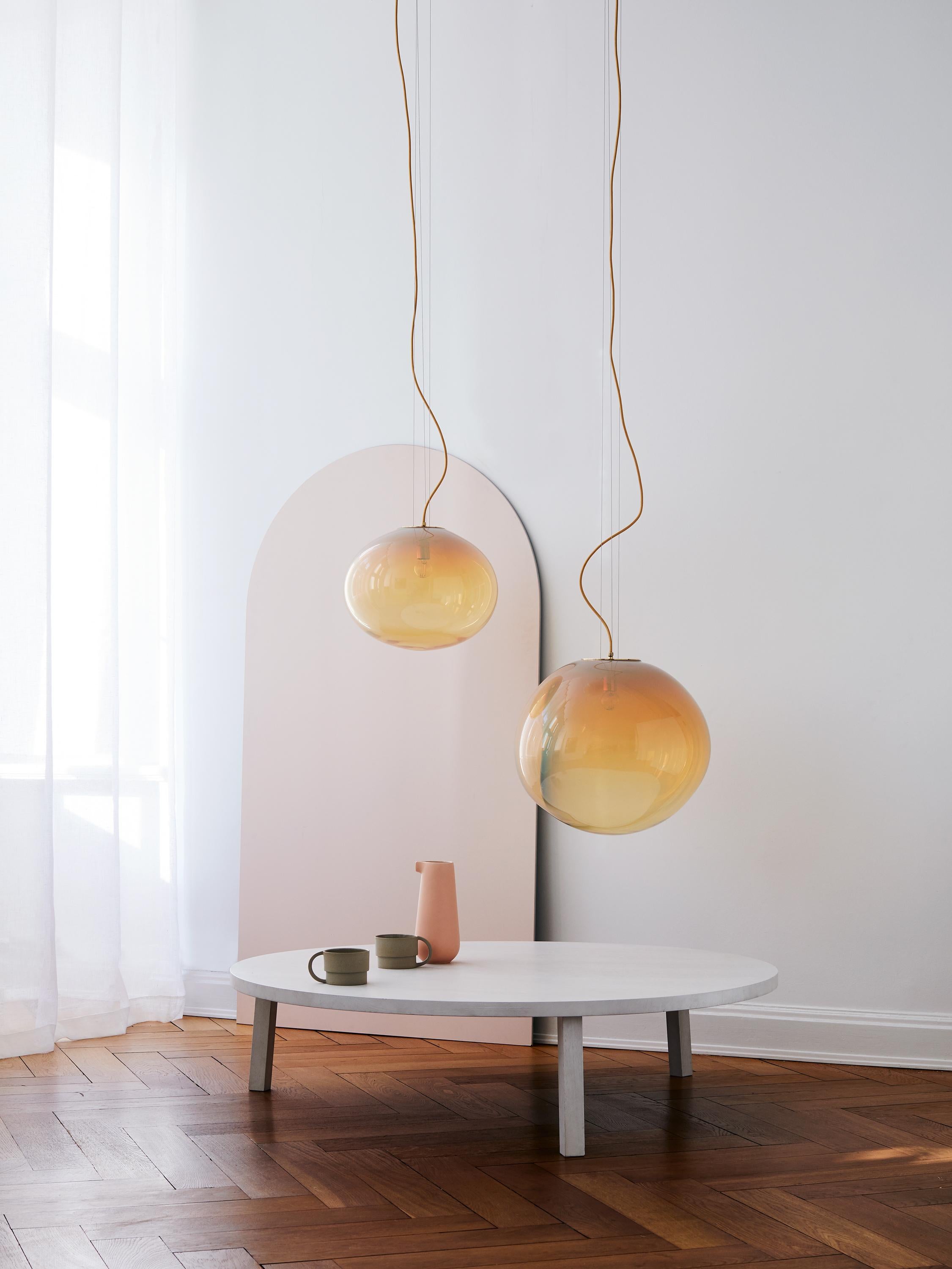 Modern Sirio Ceiling Lamp, Hand-Blown Murano Glass, 2021, Size 