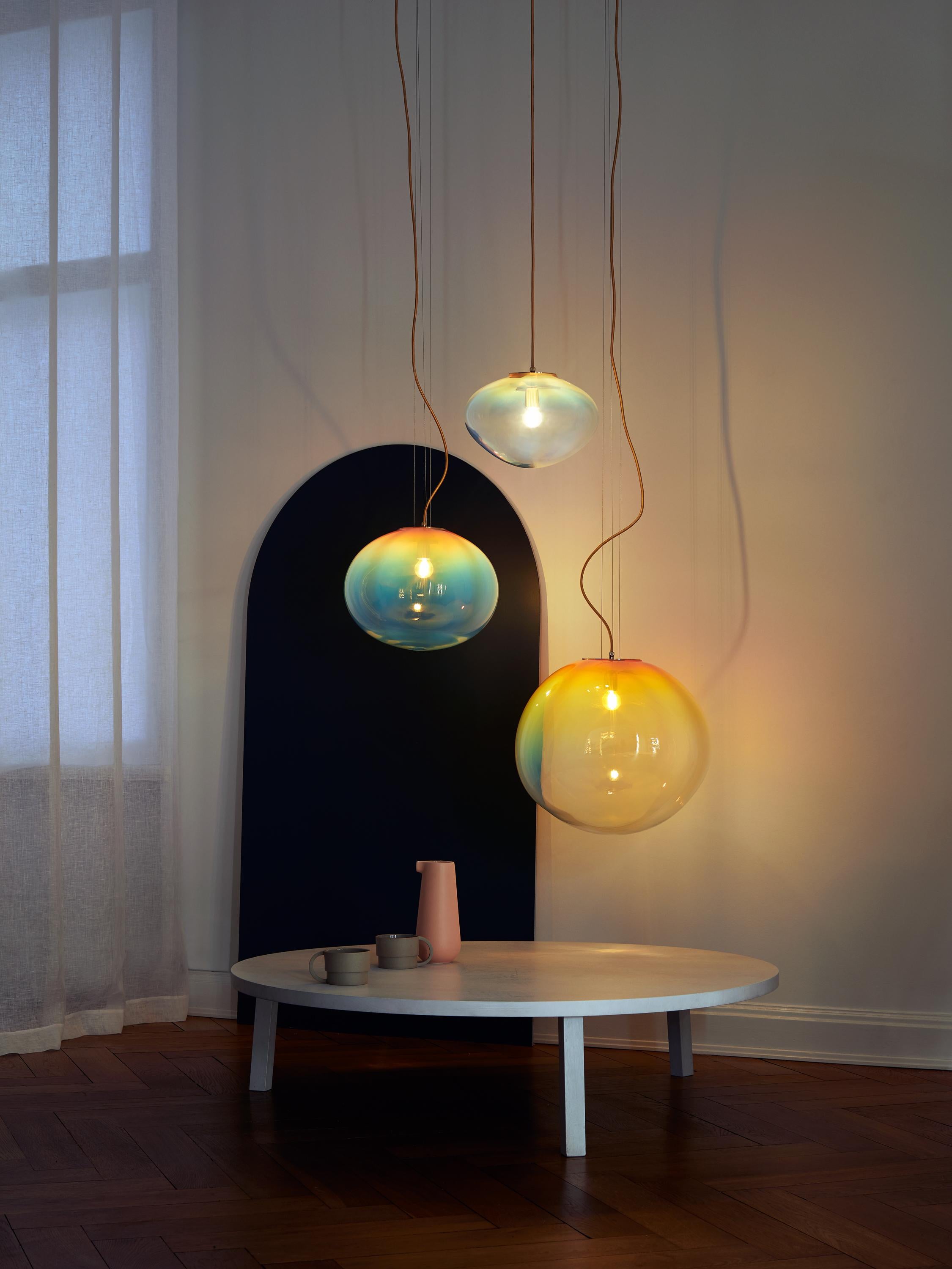 Sirio Ceiling Lamp, Hand-Blown Murano Glass, 2021, Size 